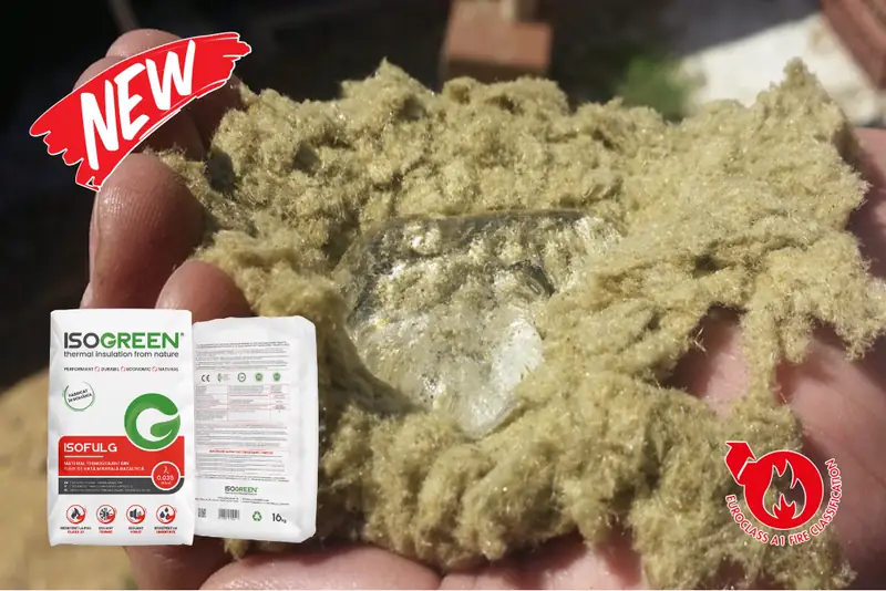 Fulgi de vată minerală bazaltică ISOFULG — clasă de foc A1